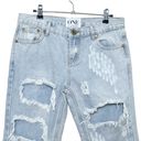 One Teaspoon  Awesome Baggies Diamonde Boyfriend Light Wash Distressed Denim 27 Photo 2