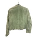 Chico's  100% Leather Sage Green Lined Zip Soft Moto Jacket (Size 1) Photo 1