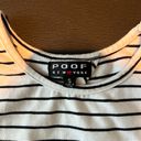 Poof Beautiful black And White Striped Tank With Open Back  Photo 0