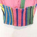 STAUD  Kai Halter Tie Neck Open Back Smocked Striped Tank Cropped Top Size XS Photo 7