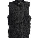 INC  Large Faux Fur Vest Full-Zip Sleeveless Lined Pockets Collared Black New Photo 5