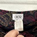 Cache  Vintage Black Embroidered Floral Flare Pants Photo 8