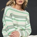 Reiss NWT  Anna Pastel Stripe Knit Jumper Sweater Pullover Green White Striped XS Photo 0