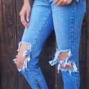 One Teaspoon Freebirds Busted Knee Ripped Distressed Skinny Ankle Jeans Photo 1