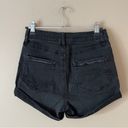 Vanilla Star Jeans VANILLA STAR | Black High Waisted Rolled Cuff Denim Jean Shorts Sz 3 Photo 1