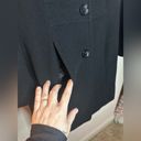 Anne Klein wool and cashmere blend black long pea coat single breasted size 8 Photo 6