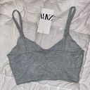 ZARA Gray Crop Tank Photo 1