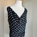 Ralph Lauren Lauren  Dress Black Polka Dot Printed KNee Length Size 14 Flattering Photo 6