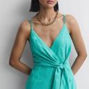 Reiss Esme Linen Side Tie MIDI Dress Aqua casual classic stylish  summer chic Photo 1