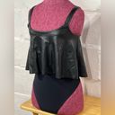 Commando  Faux Leather Flowy Bodysuit Photo 3