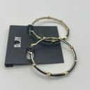 DKNY  Epoxy Heart Small Hoop Earrings in Gold/Black MSRP $35 NWT Photo 5