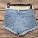 PacSun  Two Tone Light Wash High Waisted Mom Short Womens Denim Shorts Size 26 Photo 10