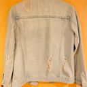 Thread and Supply  Alyssa Light Wash Blue Denim Distressed Jacket Size Small Photo 9