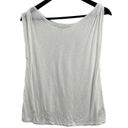 LA Made  White Sleeveless Knot Shoulder Tee New Small Photo 1