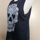 Fifth Sun Black/White Sugar Skull Muscle Tank, Women's S Photo 6