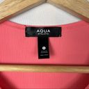 AQUA  Sport Coral Pink Scoop Neck Ruched Side Athletic Tank Top S Photo 5