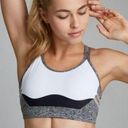 Lilybod  Gray & White Livvy Racerback Sports Bra Photo 0