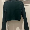 American Eagle Outfitters Green Sweater Crop Photo 0