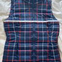 Tommy Hilfiger  gingham blue red lightweight puffer vest Photo 3