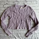 Aeropostale Loose Knit Cropped Sweater Lavender Extra-Small Photo 0