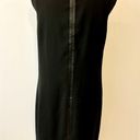 Vince  Leather Trim Strapping Dress in Black Size 10 Photo 4