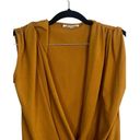 ZARA  Plunging Neck Sleeveless Stretch Bodysuit Ruched Shoulders Snap Crotch S Photo 2