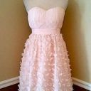 Krass&co London Dress  ModCloth Pale Pink Flower Appliqué Strapless Formal Dress Size 4 Photo 0