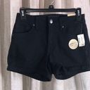 Aeropostale  Black High Waisted MIDI Shorts Size 4 Photo 0