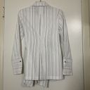 Brochu Walker  Striped White button down crewe wrap top size xs Photo 5