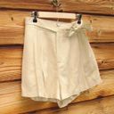 ASTR Tan Khaki High Rise Linen Blend Shorts Photo 3