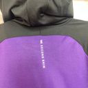 Second Skin  Scuba Hoodie Sweatshirt Womens Purple Black Colorblock Size L Photo 3