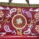 Isabella Fiore Rare  Embroidered Leather Satchel Purse Bag & Cosmetic Bag Photo 2