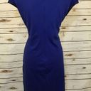 Isaac Mizrahi  Blue Peep Hole Sheath Dress Photo 6