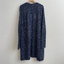 J.Jill  Azure Blue White Azalea Open Front Long Duster Topper Cardigan Sweater Photo 9