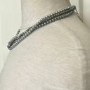 Krass&co The Roman  tri strand grey beaded necklace Photo 7