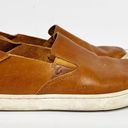 Olukai  Pehuea Cognac Tan Leather Slide On Loafers Size 6.5 Women’s Photo 1