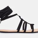 JustFab NIB  Olympia Flat Sandal in Black - 8.5 Photo 4