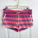 Athleta  Size M Pink/Purple Striped Swim Shorts Photo 0