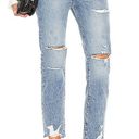 frame denim Le Original in Cascade Blue Distressed Rips Straight Jeans- Size 23 Photo 0