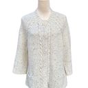 Studio Works  Cream Cable Knit Cozy Cardigan Wool Blend Cardigan Photo 0