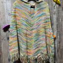 Urban Outfitters  Tana Marled Rainbow Knit Cape Poncho Photo 1