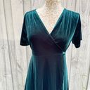 R.Vivimos Womens Green Velvet Pleated Wrap Tie Dress Flowy Party Holiday Size S Photo 1