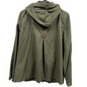 Roxy  Olive Green Embroidered Zip Up Hooded Jacket Surf Company Women’s Large Photo 3