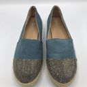 Brash Blue Sequin Espadrille Platform Flats  7 Photo 9