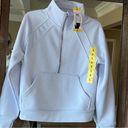 Danskin Half Zip Cotton Pullover Baby Blue Womens Small  Scuba Photo 0