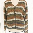 Dress Barn  V- Neck Zip Front Boucle Silk Blend Cardigan Photo 0