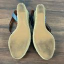 Via Spiga  Blue Metallic Espadrille Wedge Sandals - Size 9.5 Photo 7