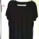 Edge Black Ribbed Lettuce  Short Sleeve Shirt Photo 0