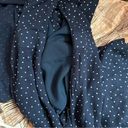 WAYF  Navy Polka Dot Laci One Shoulder Ruffle Tiered Dress Photo 11