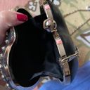 Forever 21 Vintage Y2K Black Heart-box Stud Grommets Chain Whimsygoth Punk Rave Coquette Purse Clutch Doll shoulder club night out festival Kill gold Purse Handbag Photo 10